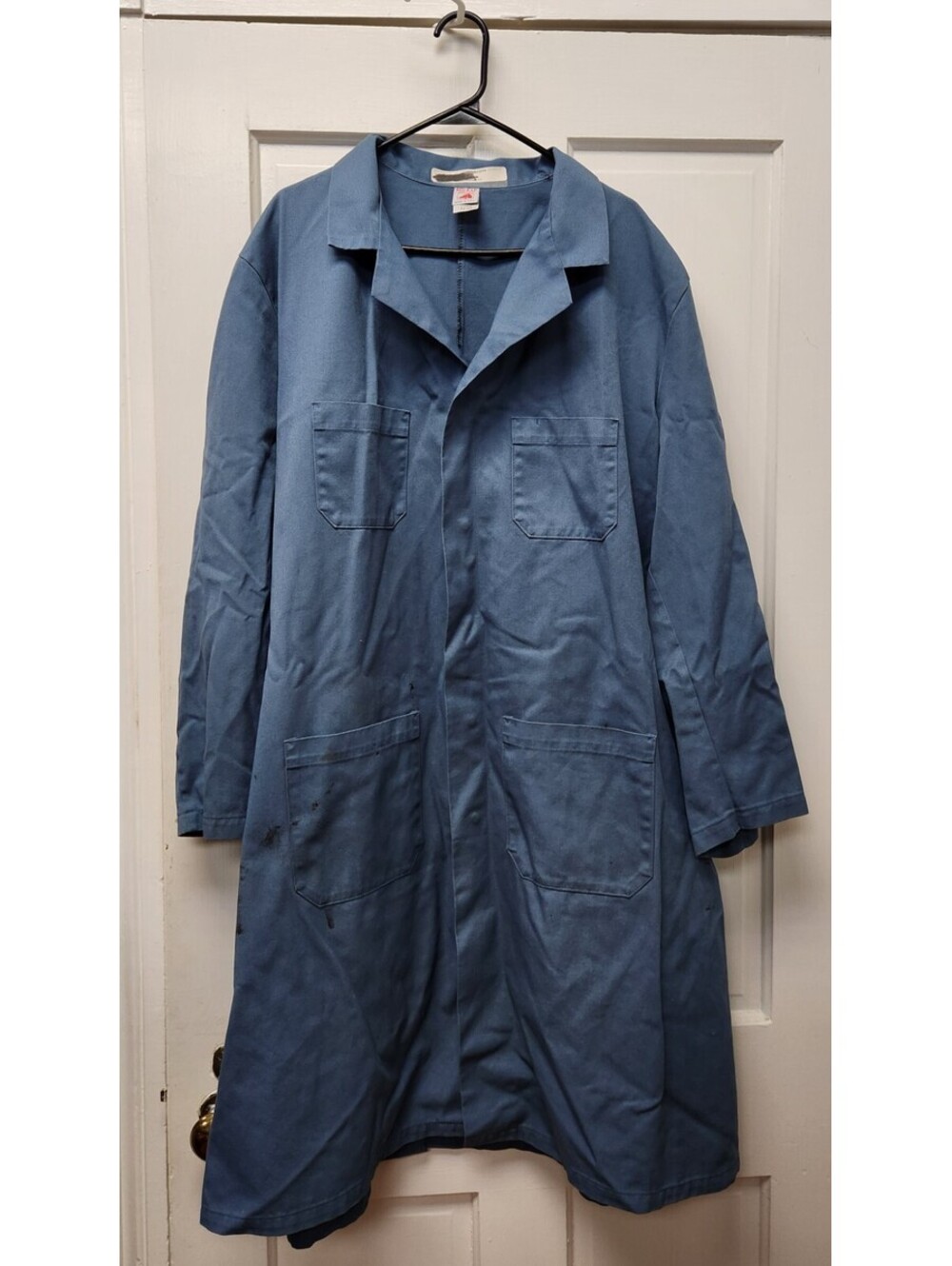 Vtg Red Kap Shop Coat Made in USA 52 RG Postman Blue Workwear Chore Jacket 52R